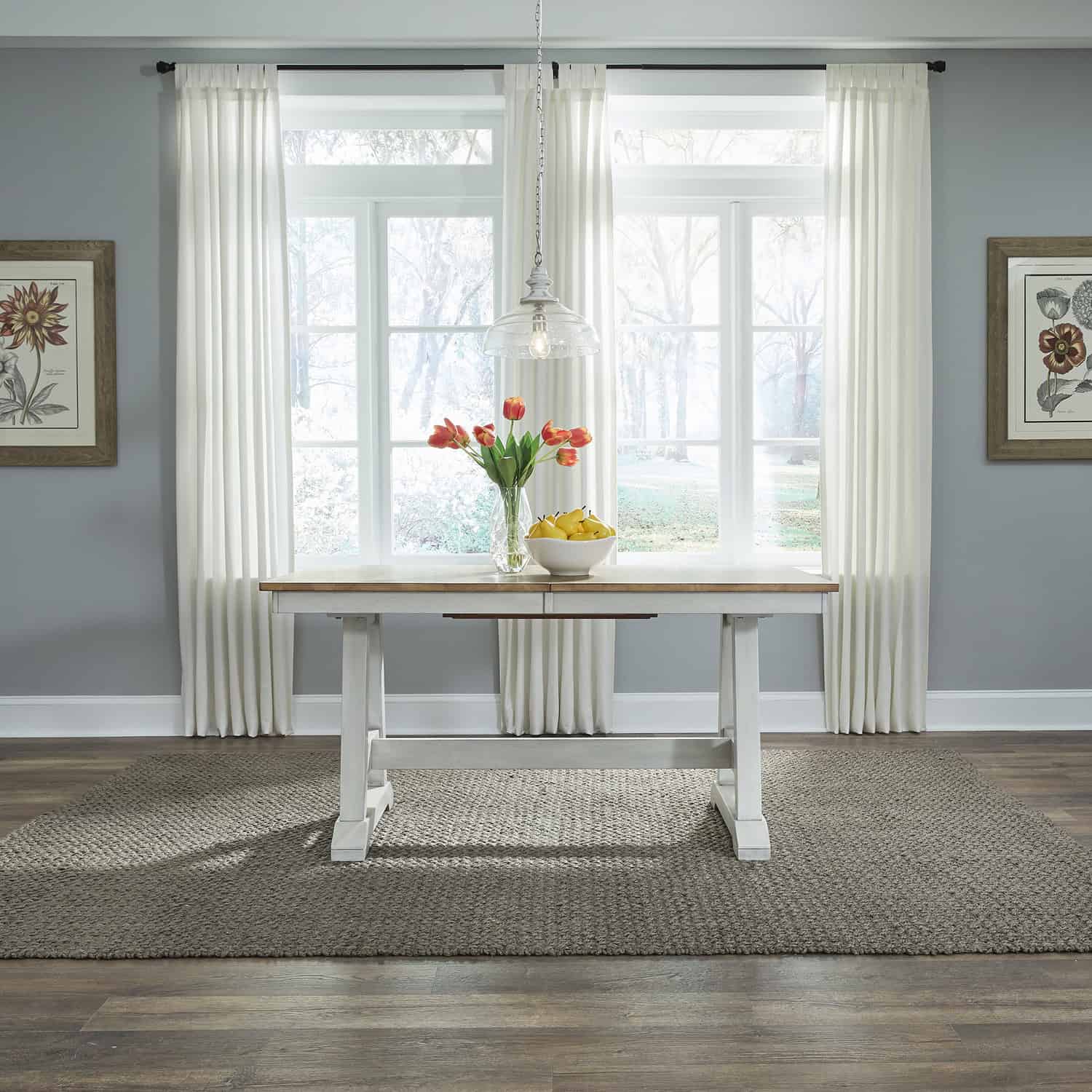 62WH-CD-TRS Lindsey Farm Trestle Table 62WH-CD-TRS Lindsey Farm Trestle Table
