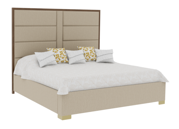 Country View Woodworking 150-633-238-184 Verrado 6B Ca king Bed with Metal Feet on Footboard --- Bedrails ( 57'' High )