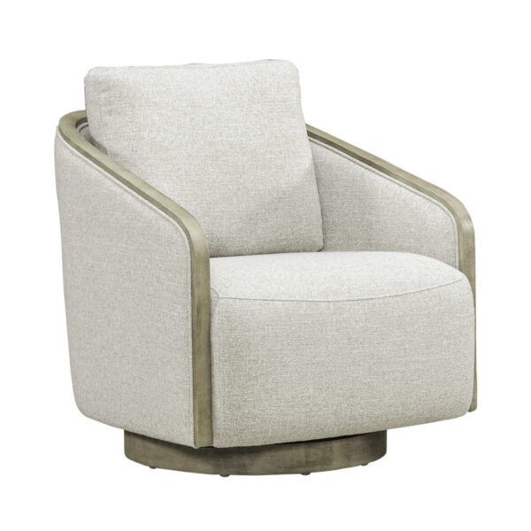 722-ACH15 Nora Uph Swivel Accent Chair - Light Brown