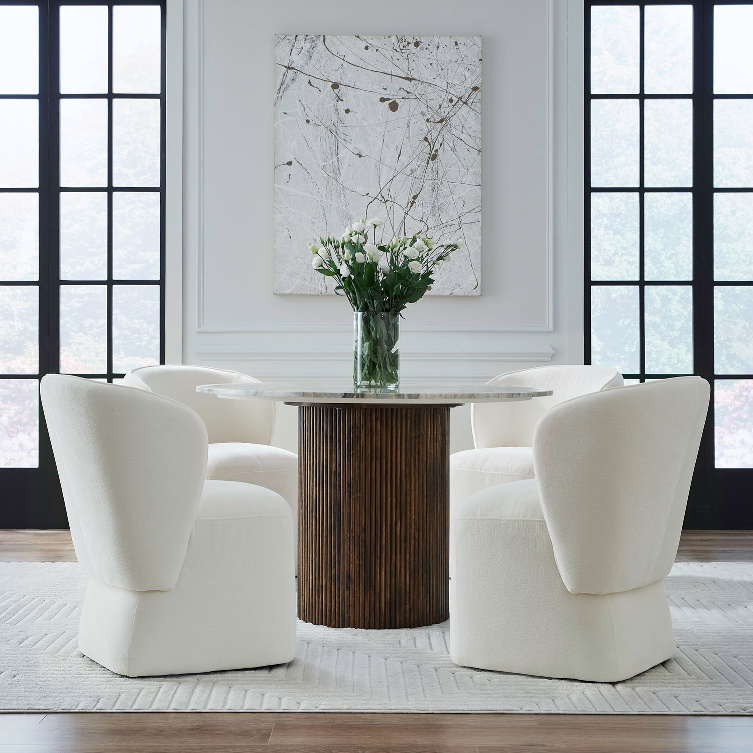 Liberty Furniture 730-ADC90-IV Accent Dining Accent Dining Chair w/ Casters - Ivory Liberty Furniture 730-ADC90-IV Accent Dining Accent Dining Chair w/ Casters - Ivory