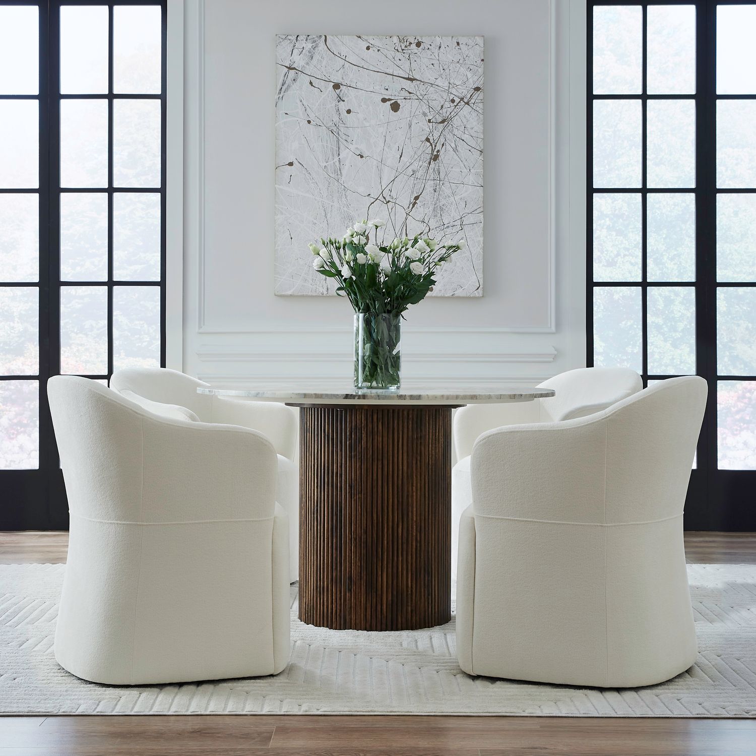 Liberty Furniture 731-ADC90-IV Accent Dining Accent Dining Chair w/ Casters - Ivory Liberty Furniture 731-ADC90-IV Accent Dining Accent Dining Chair w/ Casters - Ivory