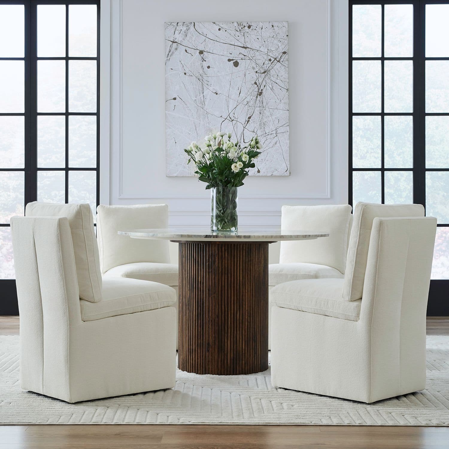733-ADC90-IV Accent Dining Accent Dining Chair w/ Casters - Ivory 733-ADC90-IV Accent Dining Accent Dining Chair w/ Casters - Ivory