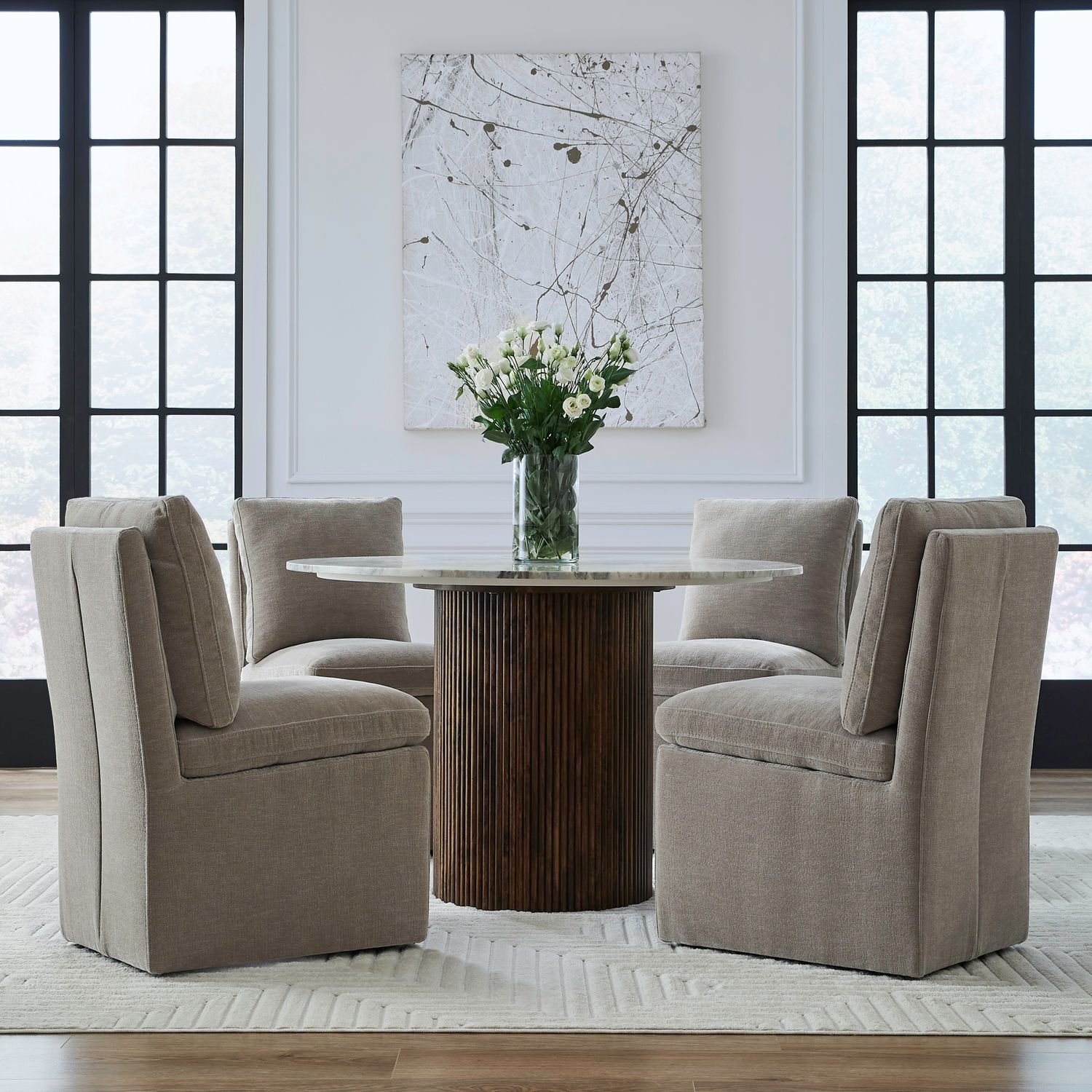 Liberty Furniture 733-ADC90-TR Accent Dining Accent Dining Chair w/ Casters - Truffle Liberty Furniture 733-ADC90-TR Accent Dining Accent Dining Chair w/ Casters - Truffle