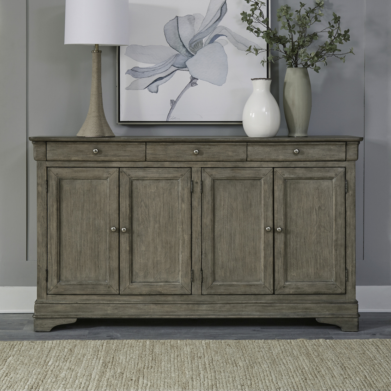 Liberty Furniture 742-HB7644 Morrow Bay Hall Buffet - Woodtone Liberty Furniture 742-HB7644 Morrow Bay Hall Buffet - Woodtone