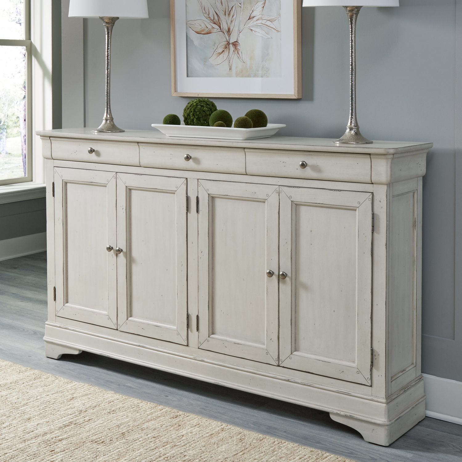 Liberty Furniture 742W-HB7644 Morrow Bay Hall Buffet - White Liberty Furniture 742W-HB7644 Morrow Bay Hall Buffet - White