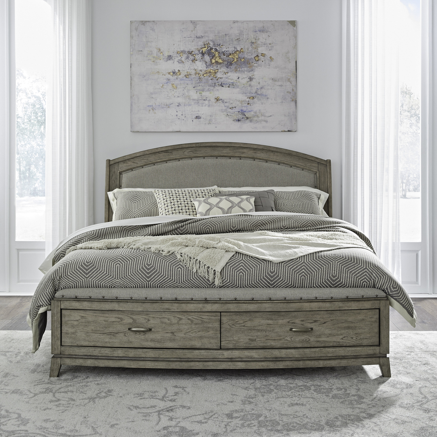 Liberty Furniture 805-BR-KUS Avalon King Uph Storage Bed Liberty Furniture 805-BR-KUS Avalon King Uph Storage Bed
