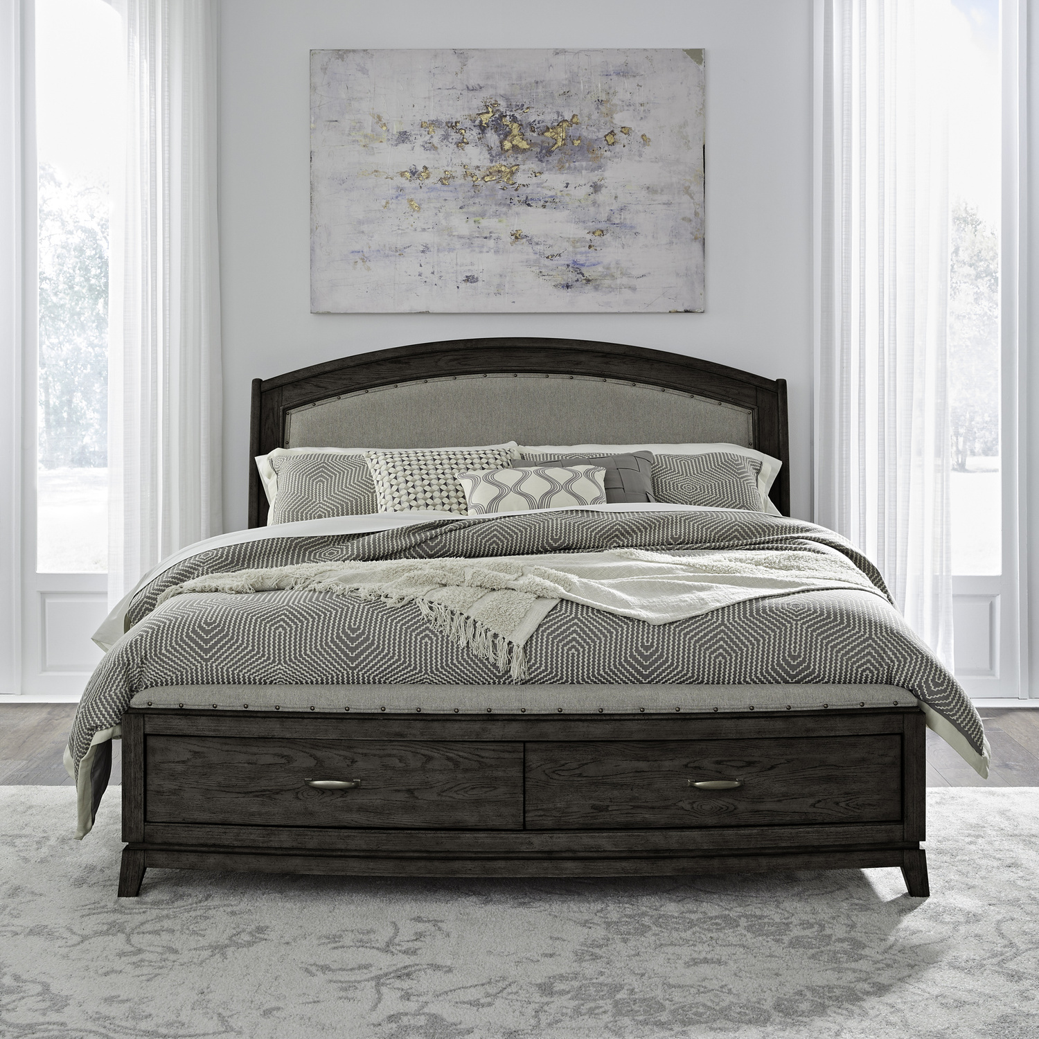 Liberty Furniture 805B-BR-KUS Avalon King Uph Storage Bed Liberty Furniture 805B-BR-KUS Avalon King Uph Storage Bed