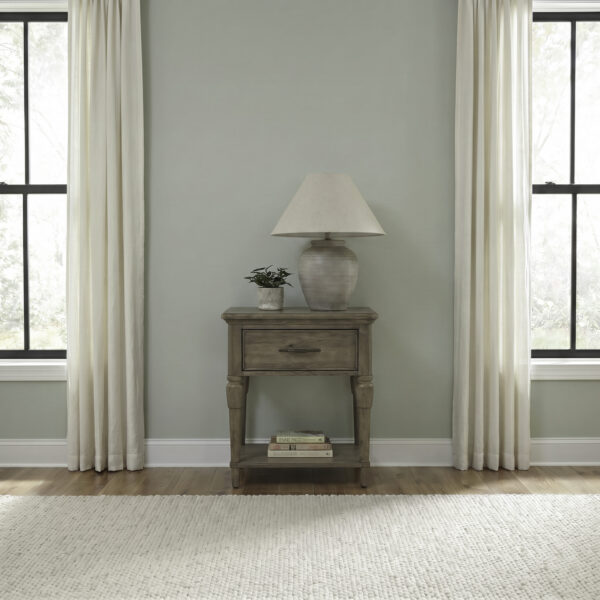 866-BR60 Hickory Grove Open Nightstand w/ Charging Station