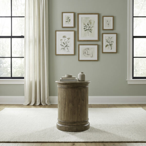 866-OT1021 Hickory Grove Drum End Table