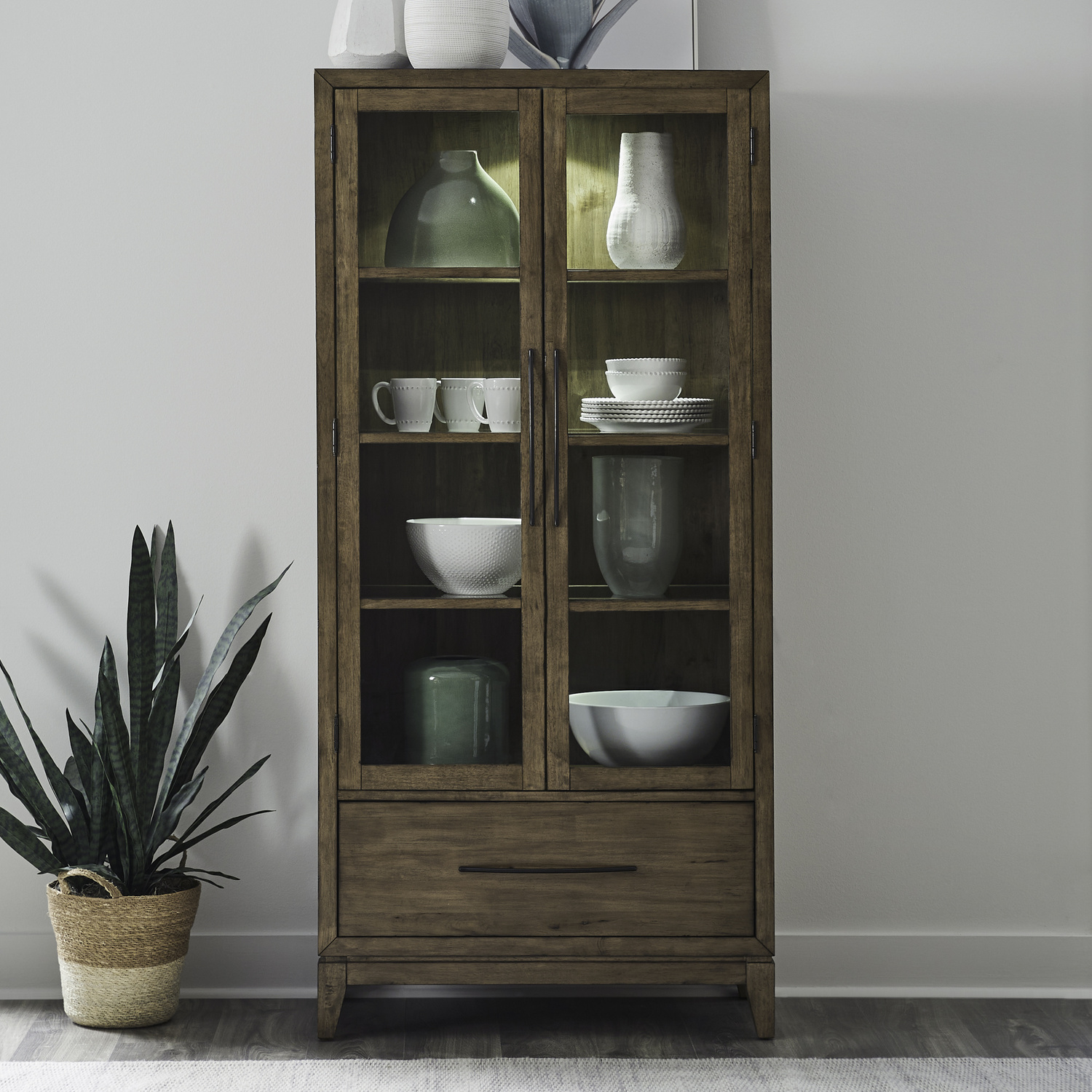 Liberty Furniture 936-CH3676 Shaker Lakes Bunching Display Cabinet Liberty Furniture 936-CH3676 Shaker Lakes Bunching Display Cabinet