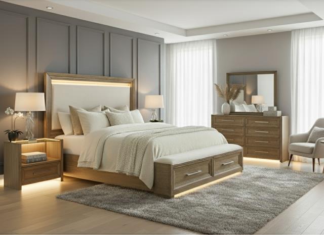 Avalon Furniture B00988 6/6 STG-BENCH King Bed- W/Storage Bench Ftbd Avalon Furniture B00988 6/6 STG-BENCH King Bed- W/Storage Bench Ftbd