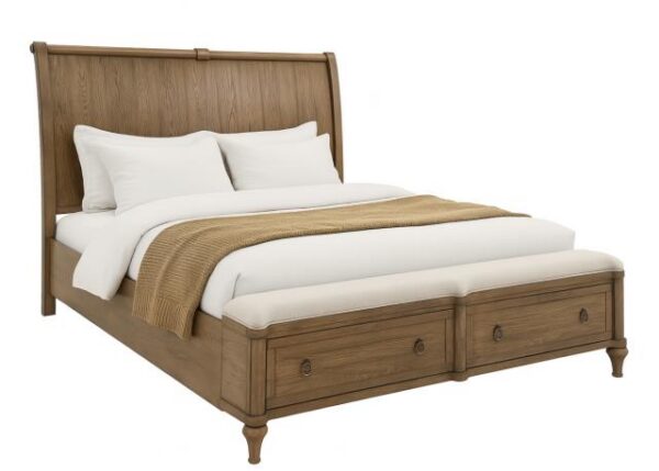 Avalon Furniture B03334 6/6 SLEIGH King Sleigh Storage Bed - Oak