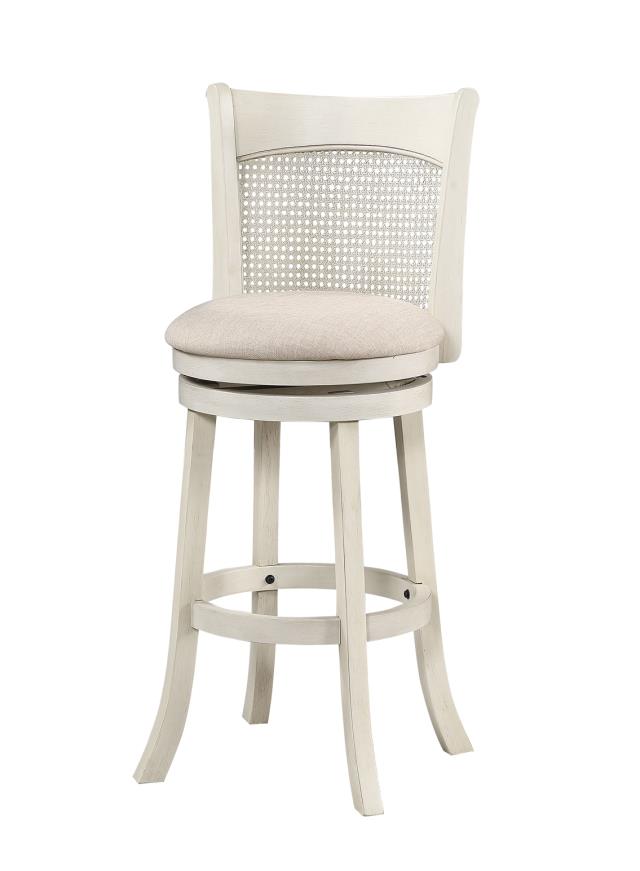 Avalon Furniture D01955 BS 29" White Swivel Bar Stool - Cane Back Avalon Furniture D01955 BS 29" White Swivel Bar Stool - Cane Back