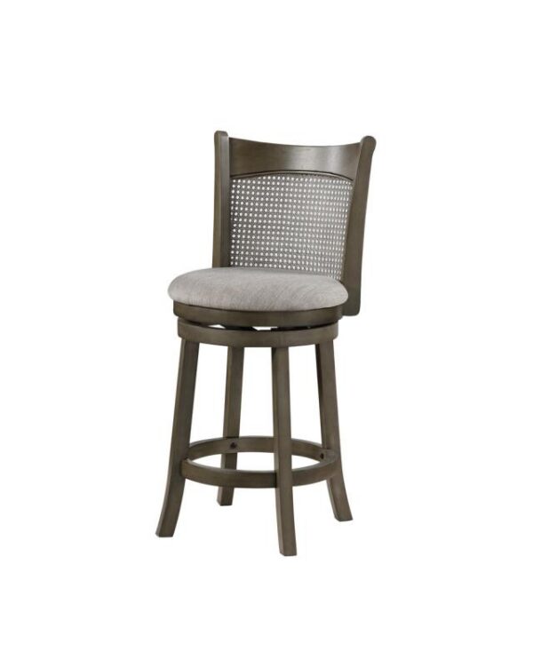 Avalon Furniture D01966 GC 24" Gray Swivel Counter Stool - Cane Back