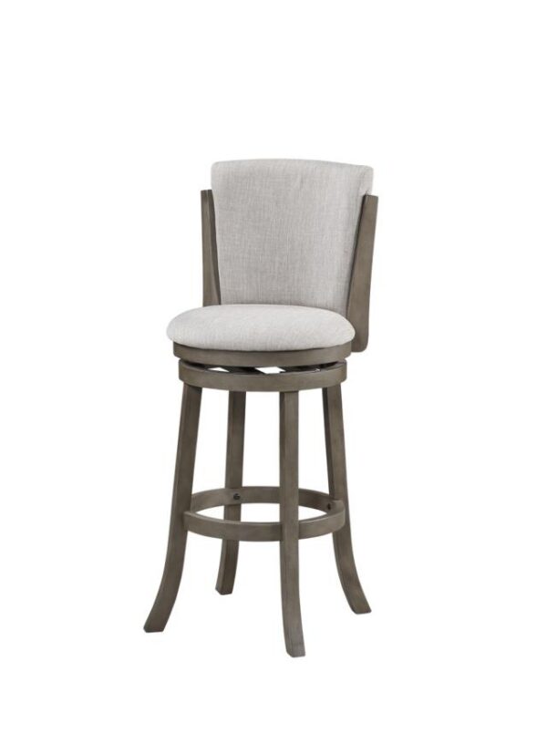 Avalon Furniture D01977 BS-G 29"Contempo Swivel Bar Stool - Fabric Back - Antique Grey