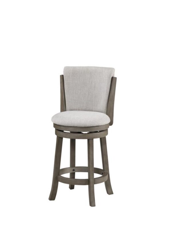 Avalon Furniture D01977 GC-G 24"Counter Height Swivel Stool - Fabric Back - Antique Grey