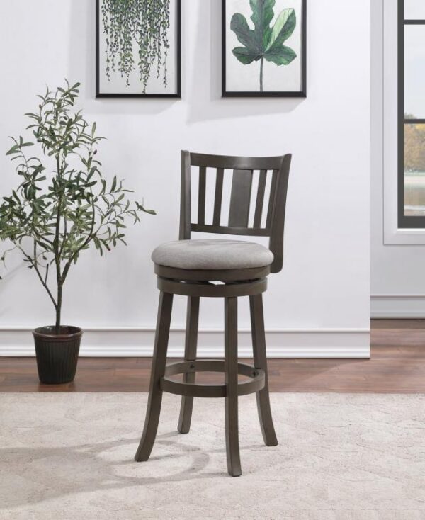 Avalon Furniture D01852 BS 29" Swivel Bar Stool - Antique Gray
