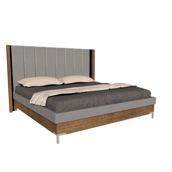 Country View Woodworking 115-131-135-184 American Modern II 1A CA King Vertical Panel Upholstered Bed (64'' High )