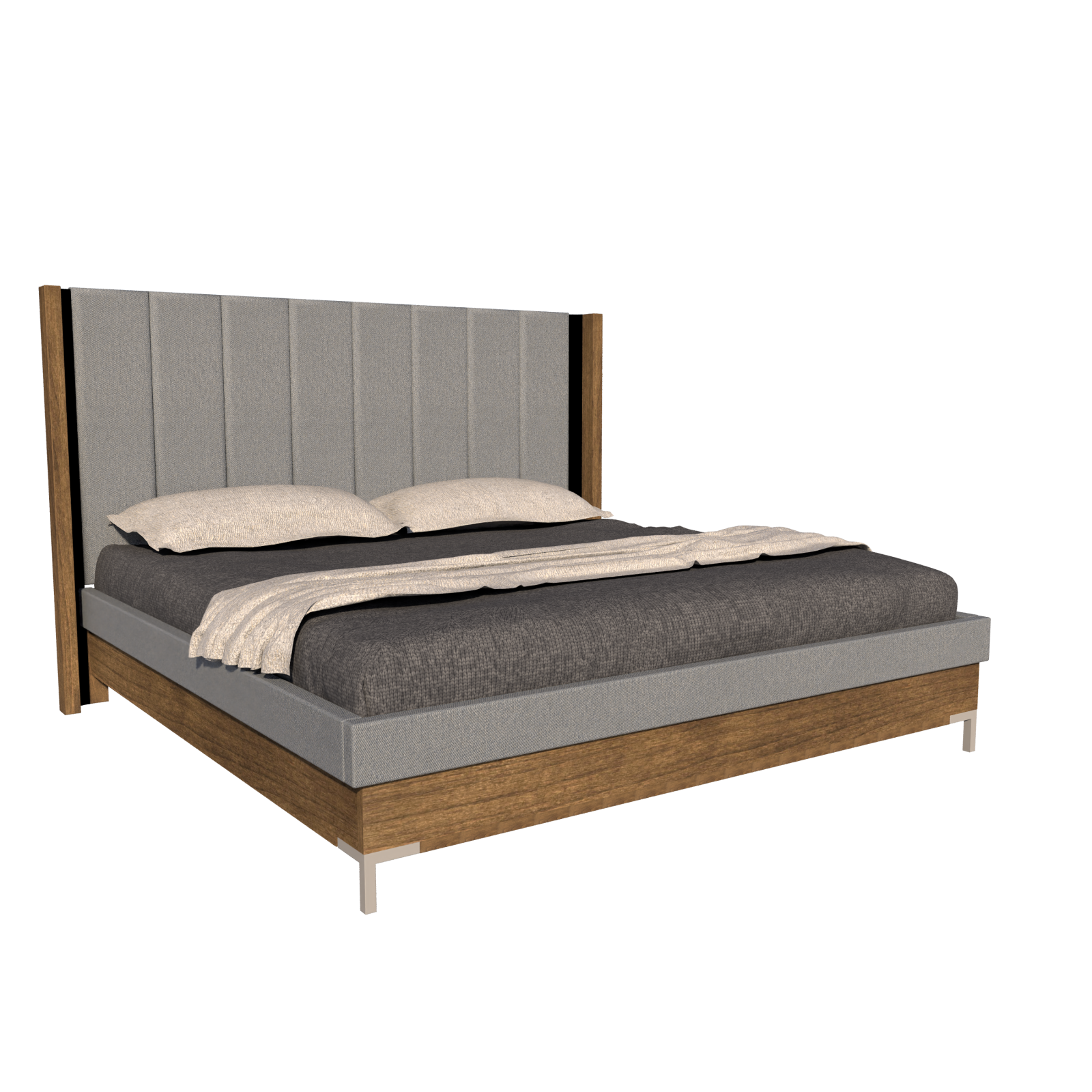 Country View Woodworking 115-120-125-180 American Modern II 1A Queen Vertical Panel Upholstered Bed Country View Woodworking 115-120-125-180 American Modern II 1A Queen Vertical Panel Upholstered Bed