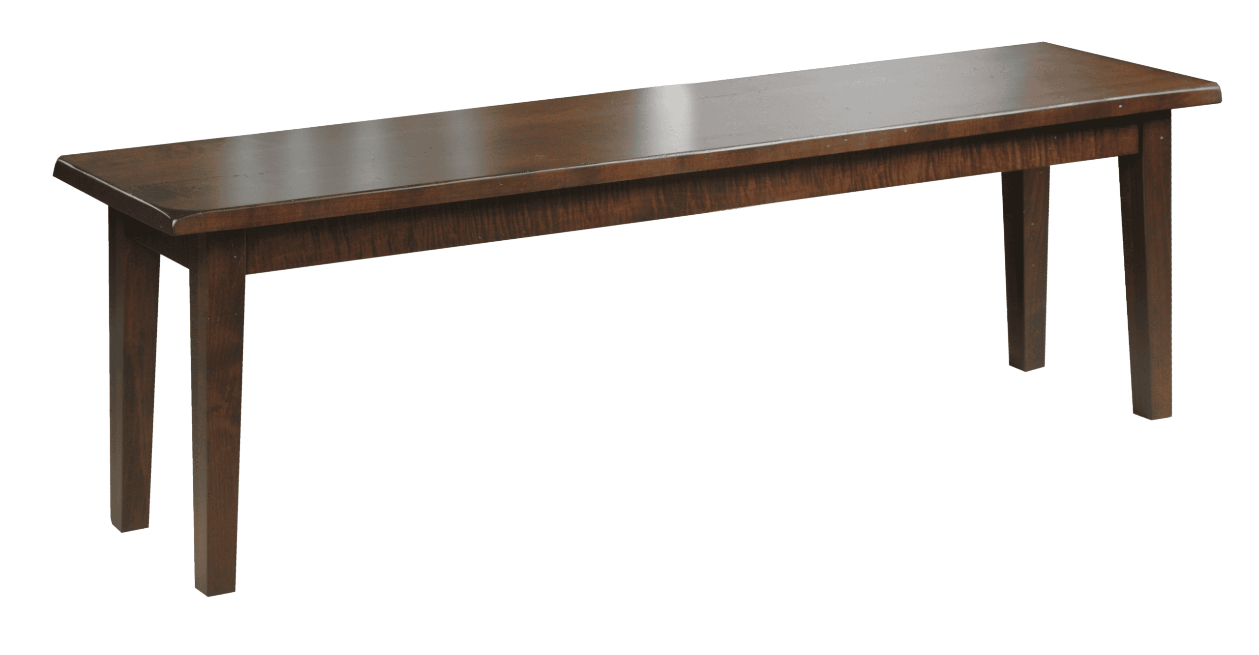 Country View Woodworking BEN-30-60BM B Maple Leg Bench 60"L X 14"W X 17.75"H Country View Woodworking BEN-30-60BM B Maple Leg Bench 60"L X 14"W X 17.75"H