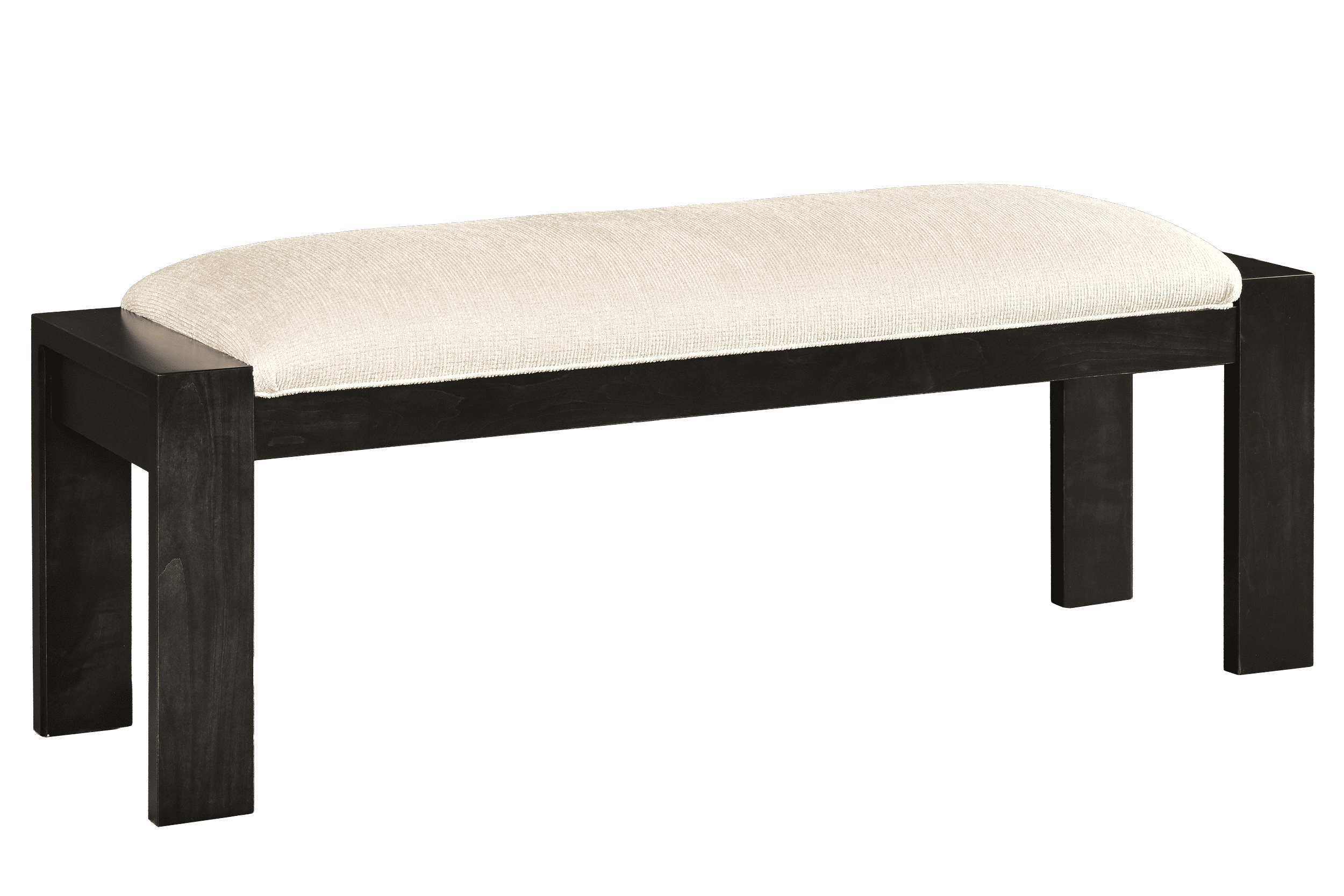 Country View Woodworking BEN-50-44BM 44" Expressions bench with upholstered seat Country View Woodworking BEN-50-44BM 44" Expressions bench with upholstered seat