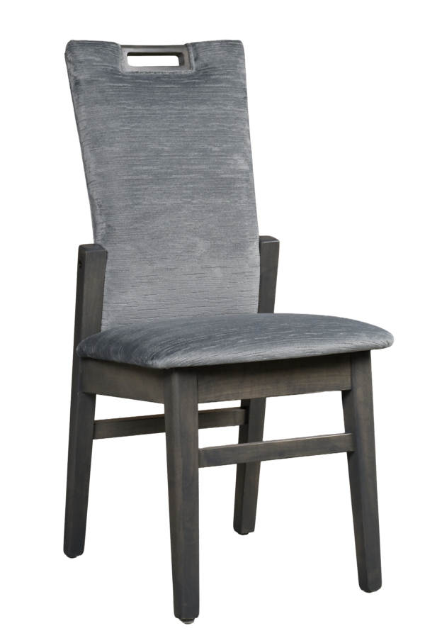 Country View Woodworking DCH-116BM Relaxer Side Chair with handle Brown Maple