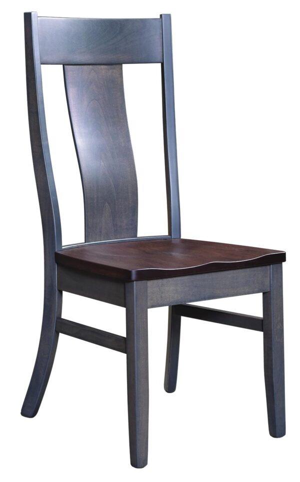 Country View Woodworking ES-DCH-45 BR. Maple Casual Side Chair  ( Wood Seat Hand Planed )