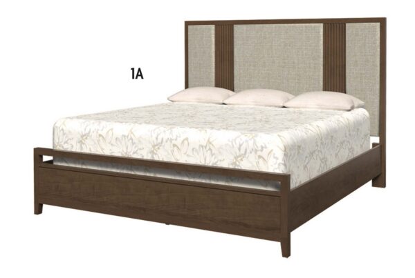 Country View Woodworking 180-132-138-084 Hyde Park Ca.  King Vertical Panel Upholstered Bed