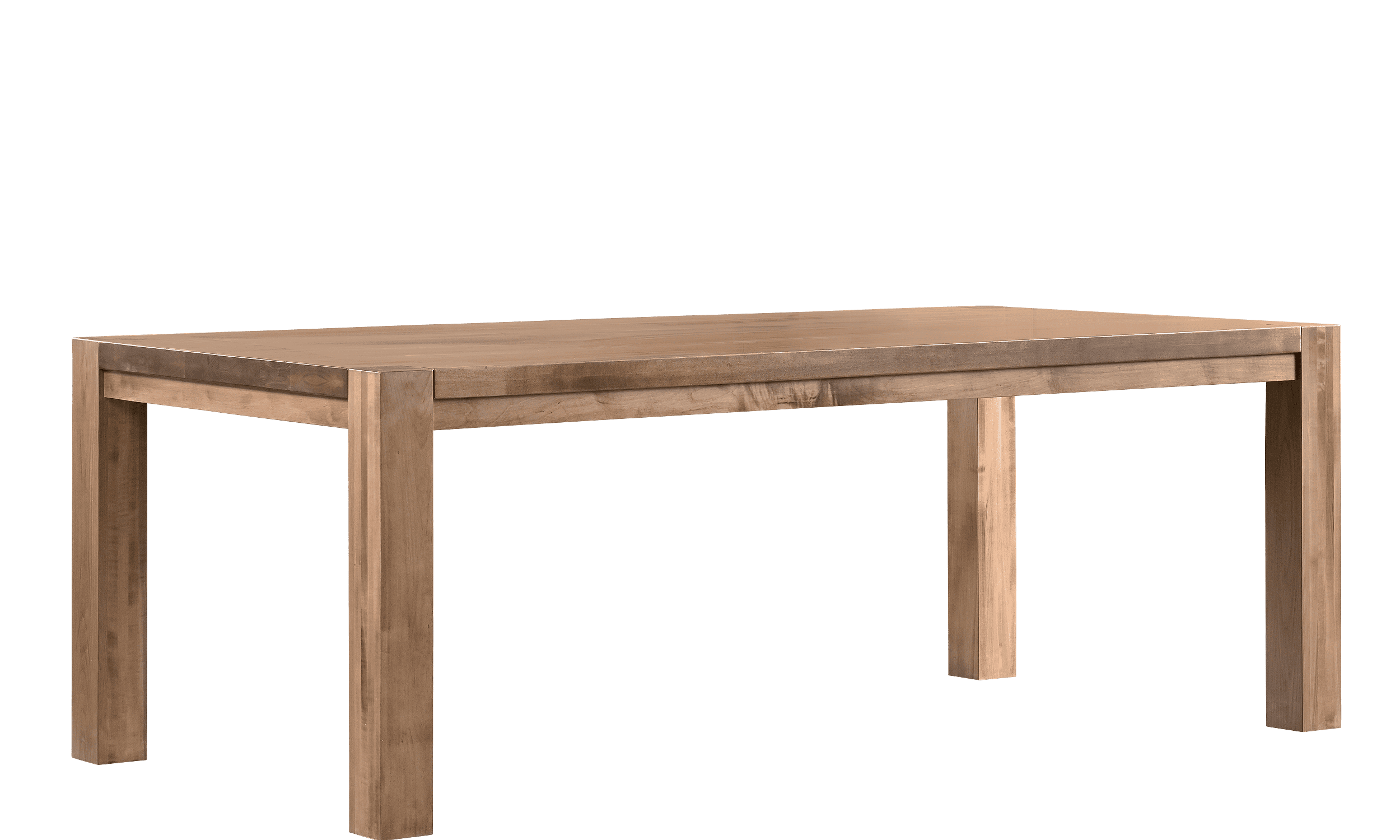 Country View Woodworking KEDS-4272SWM Kenai 42'' X 72'' Rectangular ( solid top ) Wormy Maple Top - Brown Maple Aprons & Base Country View Woodworking KEDS-4272SWM Kenai 42'' X 72'' Rectangular ( solid top ) Wormy Maple Top - Brown Maple Aprons & Base