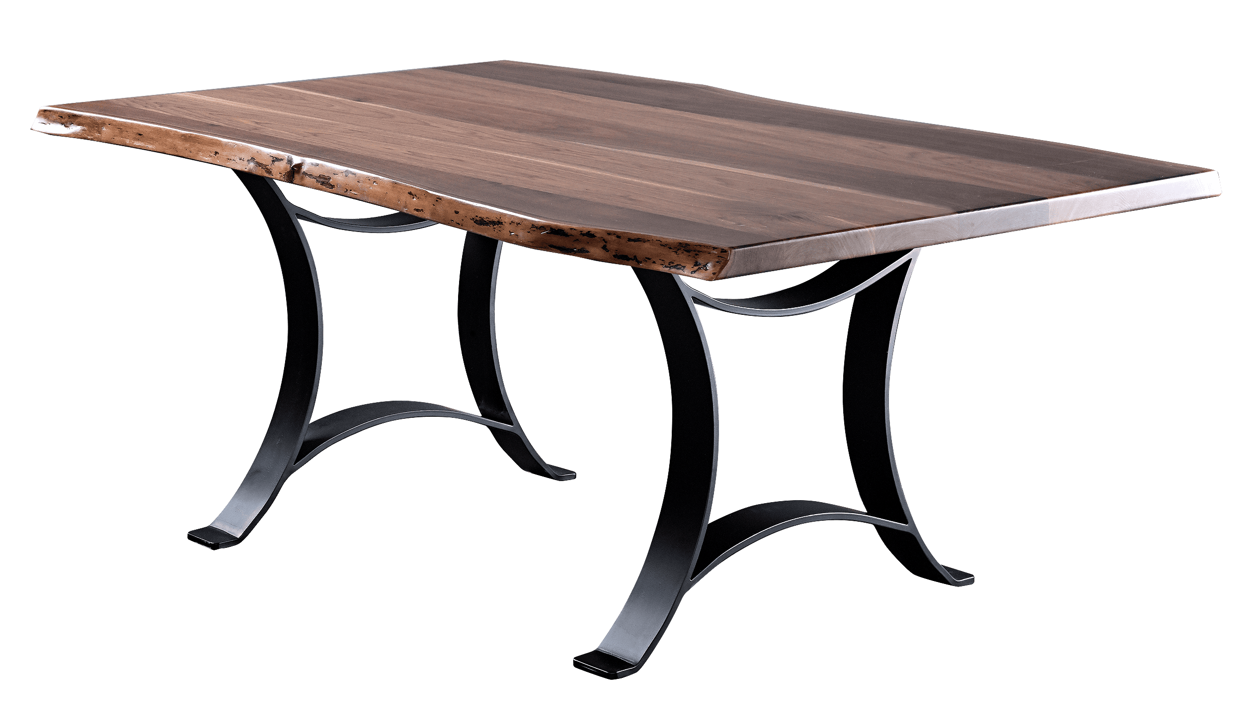 Country View Woodworking VA-LE4260-MB03WM Vail 42'' X 60'' ( solid top ) Live Edge Wormy Maple Top-Metal Base Country View Woodworking VA-LE4260-MB03WM Vail 42'' X 60'' ( solid top ) Live Edge Wormy Maple Top-Metal Base