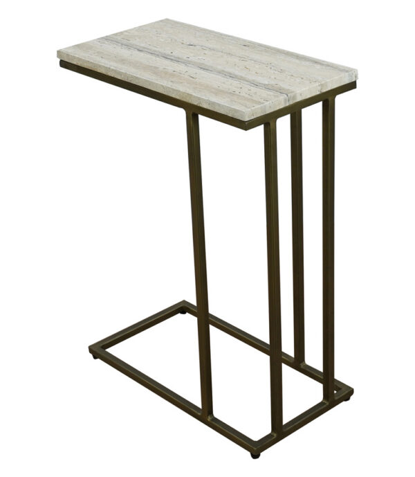 Coast by DK 11031 Halo Travertine C-Table