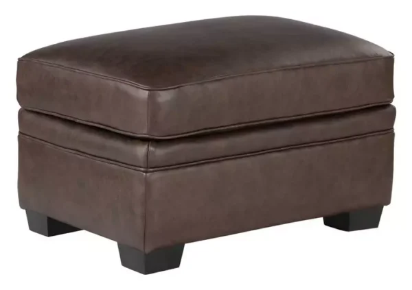 Leather Italia 4111-1995-0041936S DALTON OTTOMAN S BROWN CHESTNUT