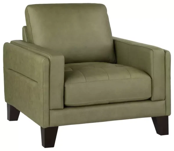 Leather Italia 4111-2335-01F5104S VAUGHN CHAIR FS GREEN CLOVER