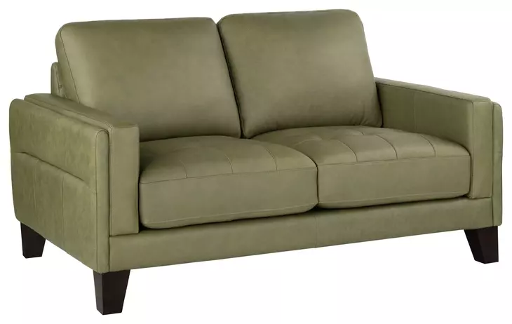 Leather Italia 4111-2335-02F5104S VAUGHN LOVESEAT FS GREEN CLOVER Leather Italia 4111-2335-02F5104S VAUGHN LOVESEAT FS GREEN CLOVER