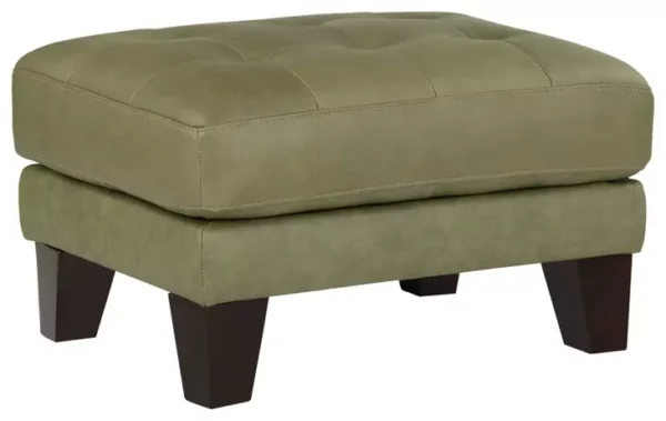 Leather Italia 4111-2335-00F5104S VAUGHN OTTOMAN FS GREEN CLOVER