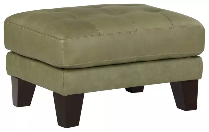 Leather Italia 4111-2335-00F5104S VAUGHN OTTOMAN FS GREEN CLOVER Leather Italia 4111-2335-00F5104S VAUGHN OTTOMAN FS GREEN CLOVER