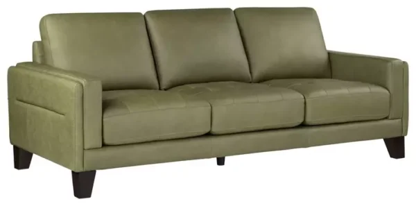 Leather Italia 4111-2335-03F5104S VAUGHN SOFA FS GREEN CLOVER
