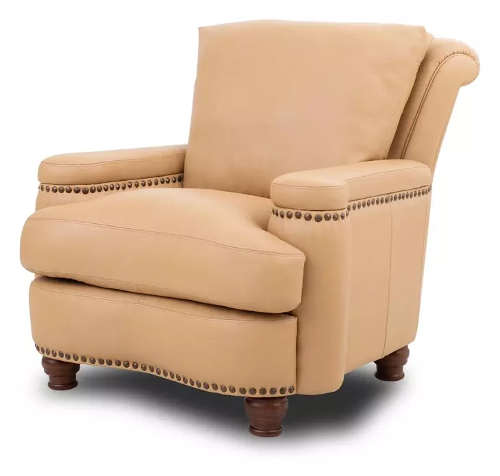 Leather Italia 9661-2365-016401S HUTTON CHAIR S TAN FAWN Leather Italia 9661-2365-016401S HUTTON CHAIR S TAN FAWN