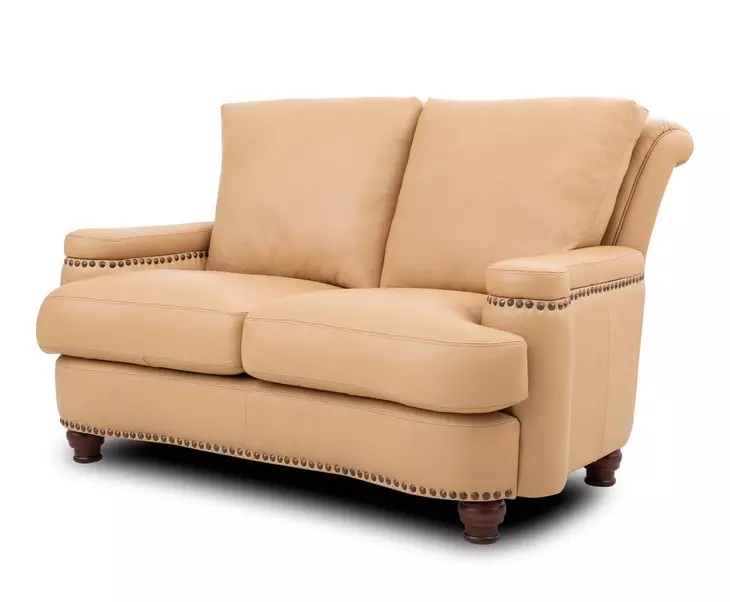 Leather Italia 9661-2365-026401S HUTTON LOVESEAT S TAN FAWN Leather Italia 9661-2365-026401S HUTTON LOVESEAT S TAN FAWN