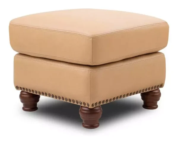 Leather Italia 9661-2365-006401S HUTTON OTTOMAN S TAN FAWN