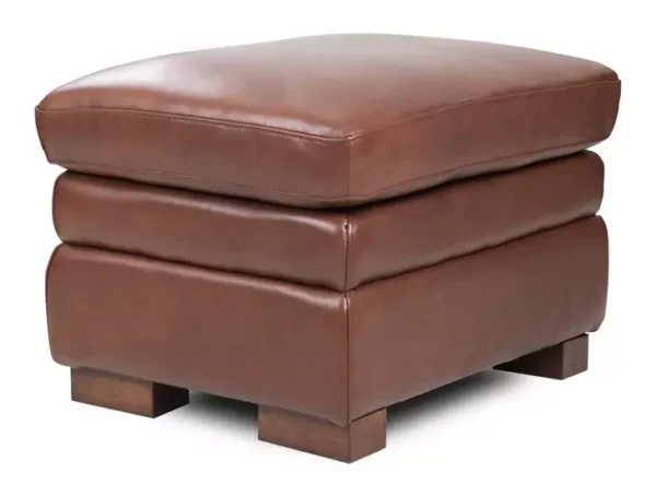 Leather Italia 9661-2415-002702S FINNLEY OTTOMAN S BROWN AUBURN