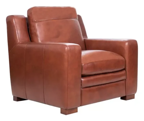 Leather Italia 9661-2415-012702S FINNLEY CHAIR S BROWN AUBURN