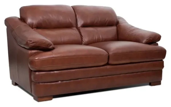 Leather Italia 9661-2825-025040 TATUM LOVESEAT BROWN