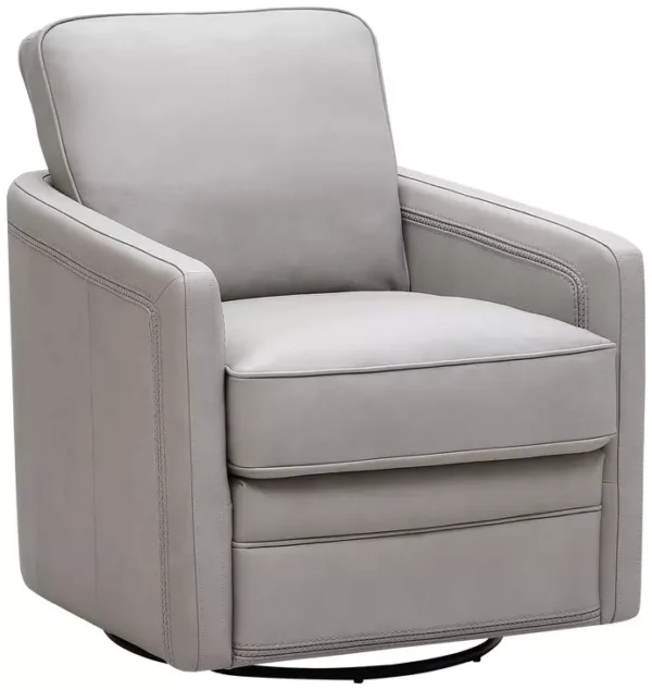 Leather Italia 9661-6773S-011760S  TURNER CHAIR - SWIVEL - GLIDER S STONE