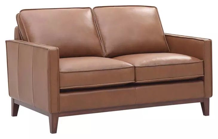 Leather Italia 9661-6803-021015S WESTON LOVESEAT S HIGHLAND SADDLE LEATH Leather Italia 9661-6803-021015S WESTON LOVESEAT S HIGHLAND SADDLE LEATH