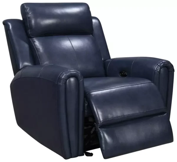 Leather Italia 4111-E3215G-017378LV  E JONATHAN P GLIDER RECLINER LV BLUE