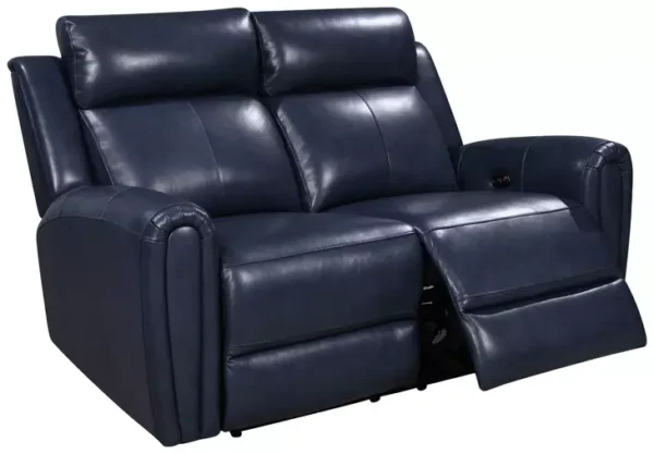 Leather Italia 4111-E3215-027378LV  E JONATHAN P LOVESEAT LV BLUE
