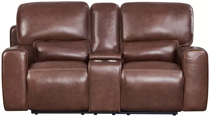 Leather Italia 9661-EH9049C-028540LV EH BROADWAY LOVESEAT - CONSOLE P LV BROWN Leather Italia 9661-EH9049C-028540LV EH BROADWAY LOVESEAT - CONSOLE P LV BROWN