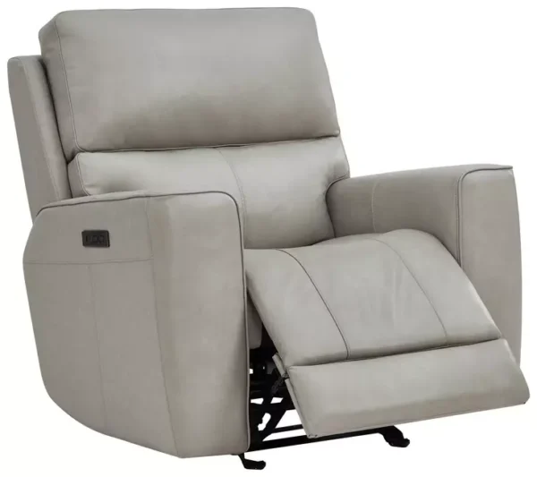 Leather Italia 4111-EH1564G-011605LV  EH LAREDO CHAIR - GLIDER P LV CEMENT LE
