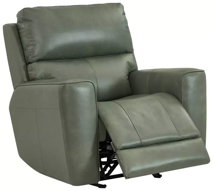 Leather Italia 4111-EH1564G-011607LV EH LAREDO CHAIR - GLIDER P LV SAGE MOSS Leather Italia 4111-EH1564G-011607LV EH LAREDO CHAIR - GLIDER P LV SAGE MOSS